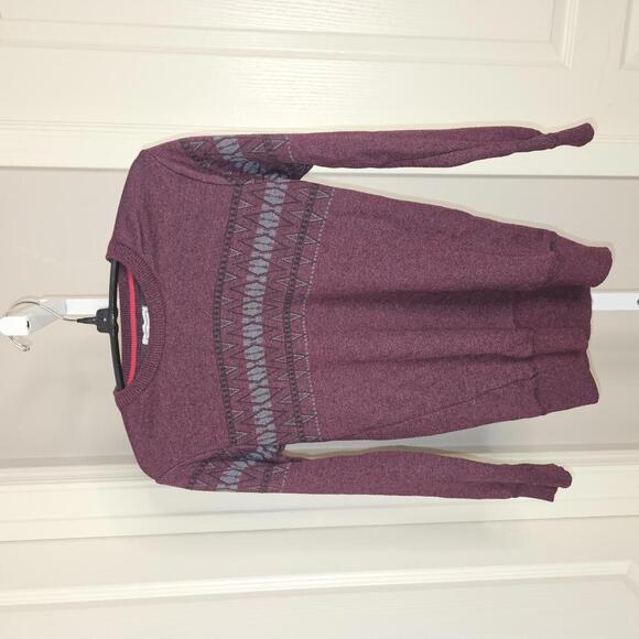 Other - FAZE 1 Boys Crew Neck Sweater Size L (14/16) Burgundy with Pattern
